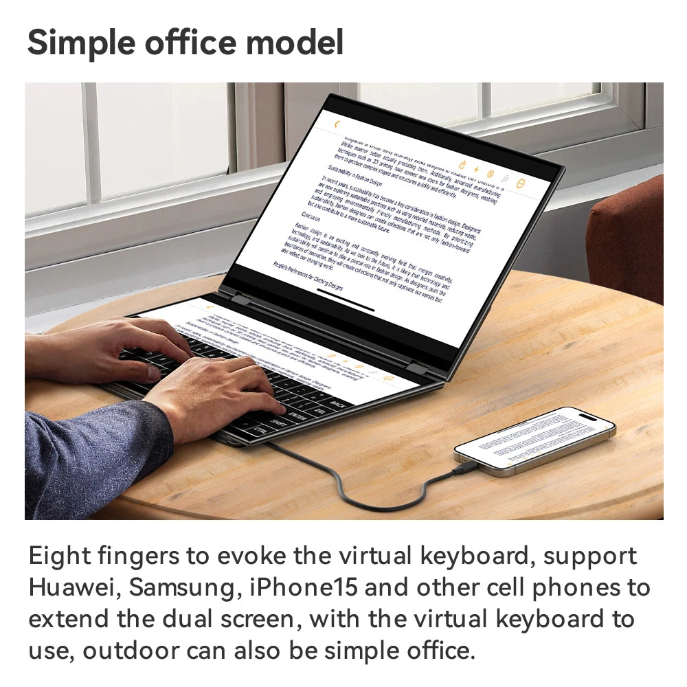 EHOMEWEI Dual Screen Portable Monitor X Series Drive-free Phone-touch FHD 2K 15.6“  16“ For Laptop Windows Macbook