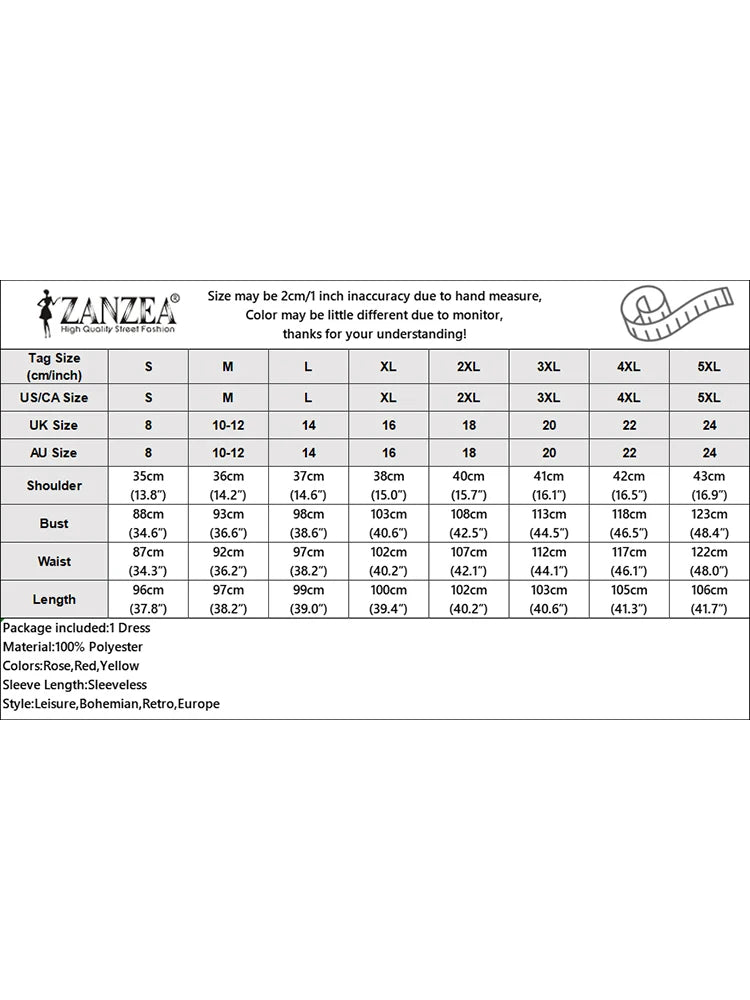 2024 ZANZEA Summer Elegant Sleeveless Dress Women Stylish Work Party Sundress Casual Tank Robe Bohemain Floral Printed Vestidos