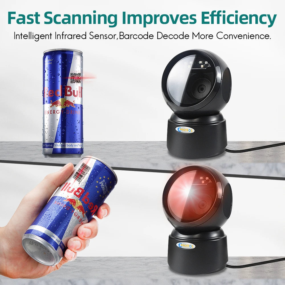 High-speed Barcode Scanner Image Platform Desktop Scanner 1D 2D QR code reader USB Omnidirectional
