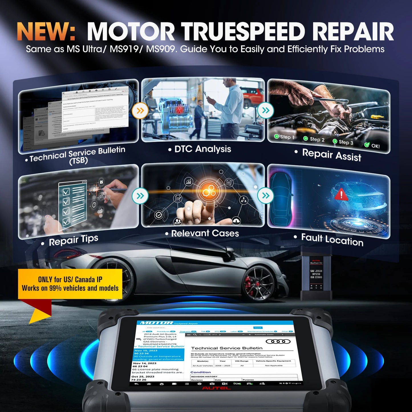 Autel Maxisys Elite II Pro Car Diagnostics Tool J2534 ECU Programming ECU Coding Motor TruSpeed CAN FD/DoIP PK MK908P Elite 2