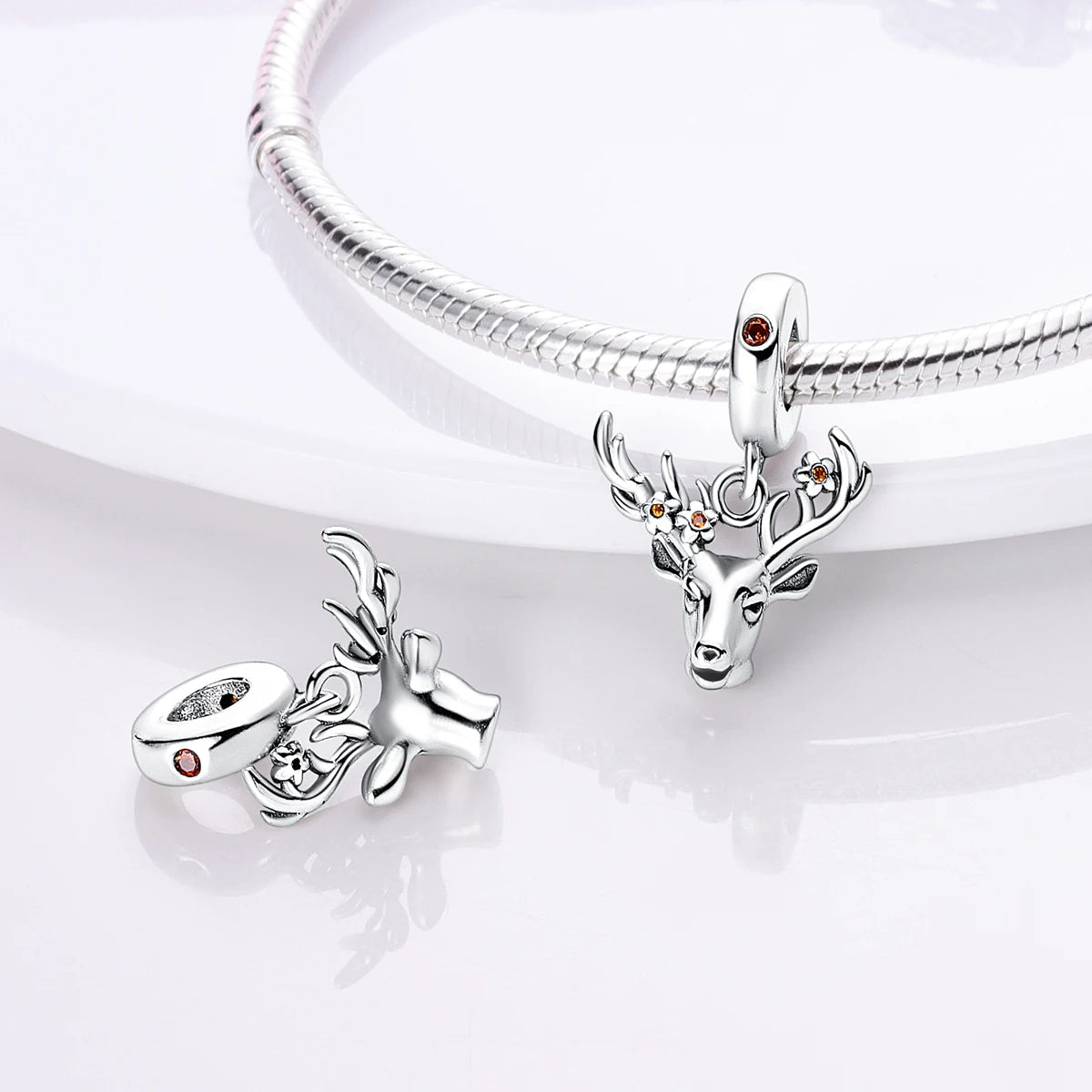 925 Silver Plated Firefly Pizza Cake Charms Fit Original Pandora Bracelet Making Fashion Jewelry