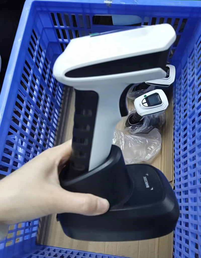Wireless Handheld 2D Bluetooth Barcode Scanner PDF417 Data Matrix QR Code Reader with LCD Screen Display Image Logistic Reader