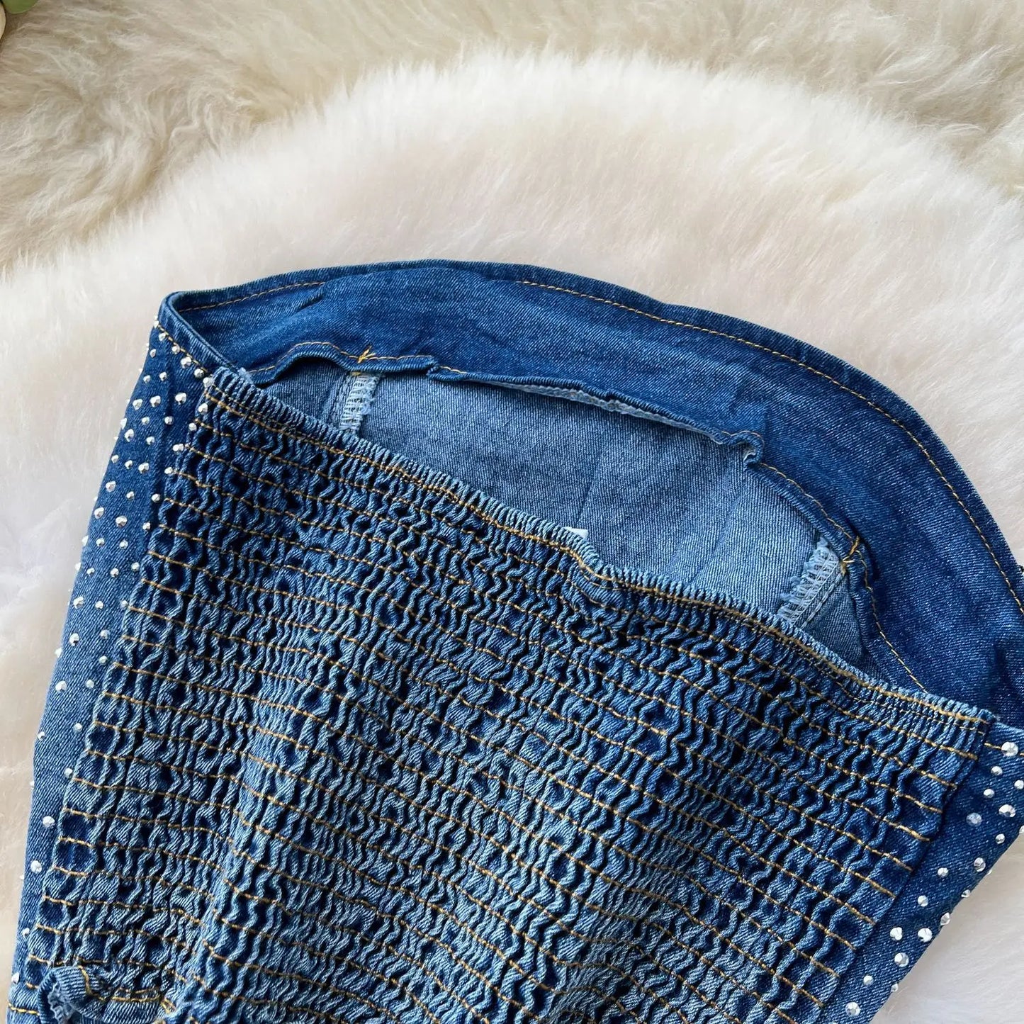 Denim Pant Set Women Two Piece Sets Sexy Matching Sets Sleeveless Short Tops Long Flare Pants High Waist Slim Hot Diamond