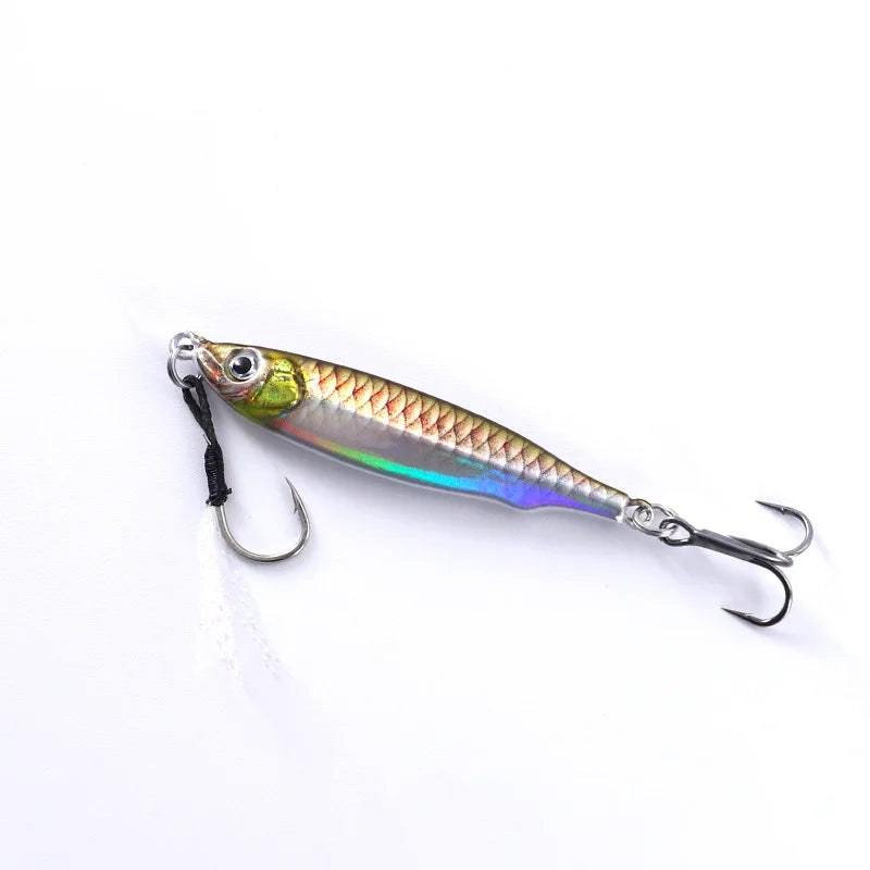 3D Print Metal Jig Fishing Shore Jigging Sea Fishing Slow Jig lifelike Micro Jigg Ultra Slim Spoon Laser Artificial Bait