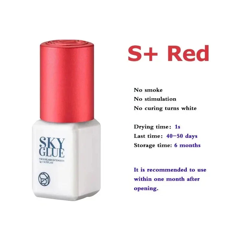 5ml Korea SKY S+ Glue 1 Second Fast Drying Strong Eyelash Extension Glue Fake Lashes Adhesive Low Odor No Irritation Makeup Tool
