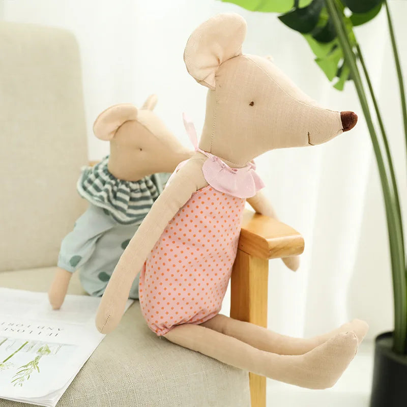 Lovely Baby Mouse Plush Toys Stuffed Animal Mouse Dolls Lovely Rat With Clothes Kids Birthday Gifts Toys for Boys Girls