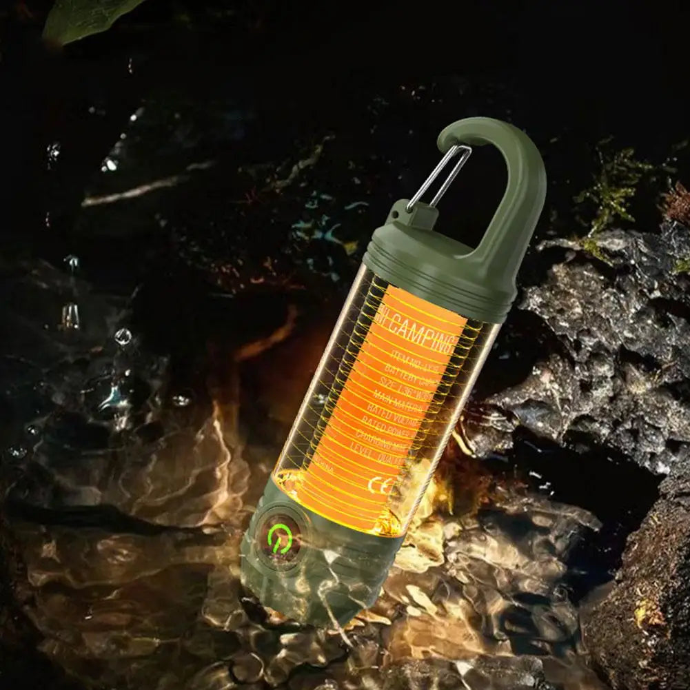 1000LM Super Bright Outdoor Hiking Fishing Tent Lamp 1200mAh Rechargeable Dual Light Source Tent Light Outdoor Camping Lantern