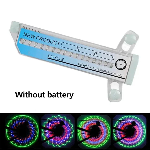Bicycle Spoke Light 32 LED MTB Bike Wheel Light Spoke Lights Waterproof Shock Induction Colorful Bike Spoke Warning Signal Lamp