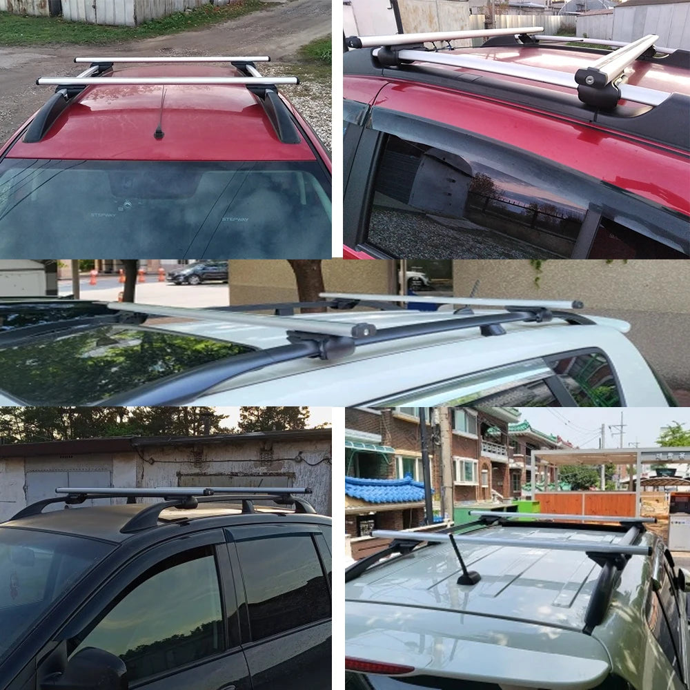 2PCS Universal Car Roof Rack Waterproof  Top Bag Storage Luggage Support For SUV Roof Rack Luggage Auto 120Cm 130Cm