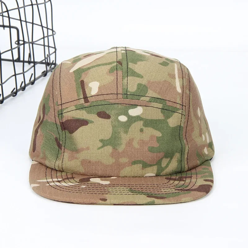 Corduroy 5 Panel Baseball Caps for Men Women Caja Misteriosa Camouflage Hiphop Skateboard Camo Snapback Hats