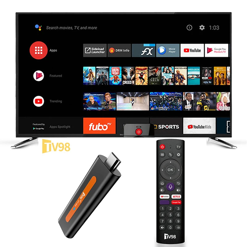 8K ATV Smart TV Stick Support Android 14 Video 4K BT5.0 WiFi 6 Allwinner H618 Quad Core Cortex A53 Voice Remote Smart TV Box
