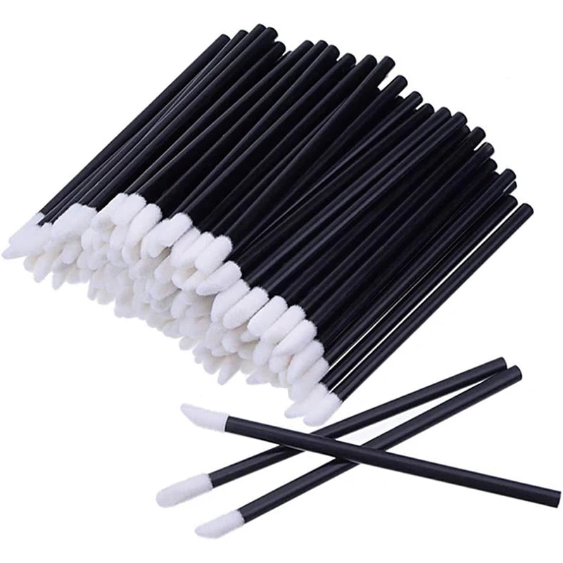 50Pcs Disposable Lip Brush Eyelash Makeups Microbrush Lash Extension Mascara Applicator Lipstick Wands Set Cosmetic Makeup Tools