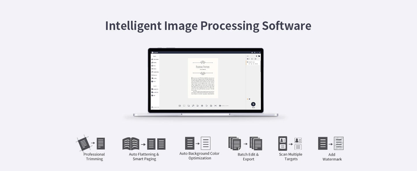 CZUR Shine Series Document Scanner, Portable USB Document Camera, Capture Max A3 Format with Fast Scan for Meeting and Learning