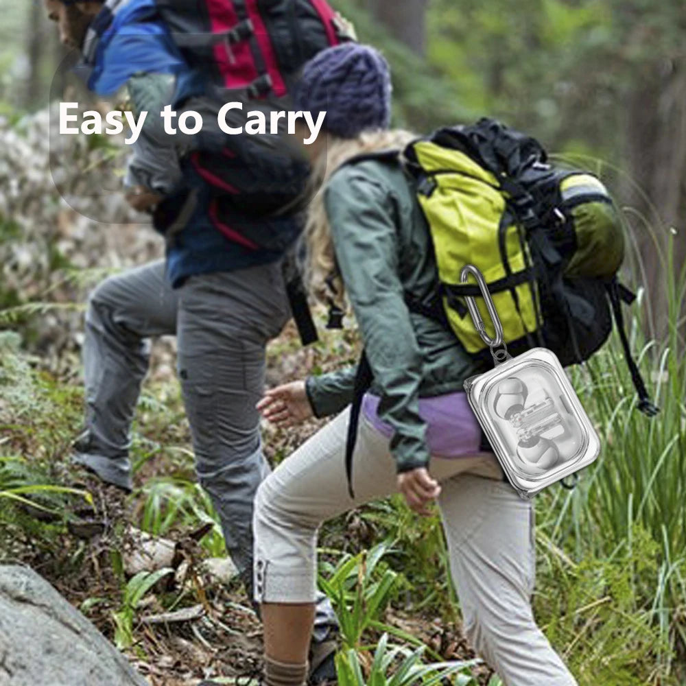 Transparent Earphone Case For Nothing Ear (A) Luxury Shockproof Cover For Nothing Ear a TPU Protective Shell with Keychain