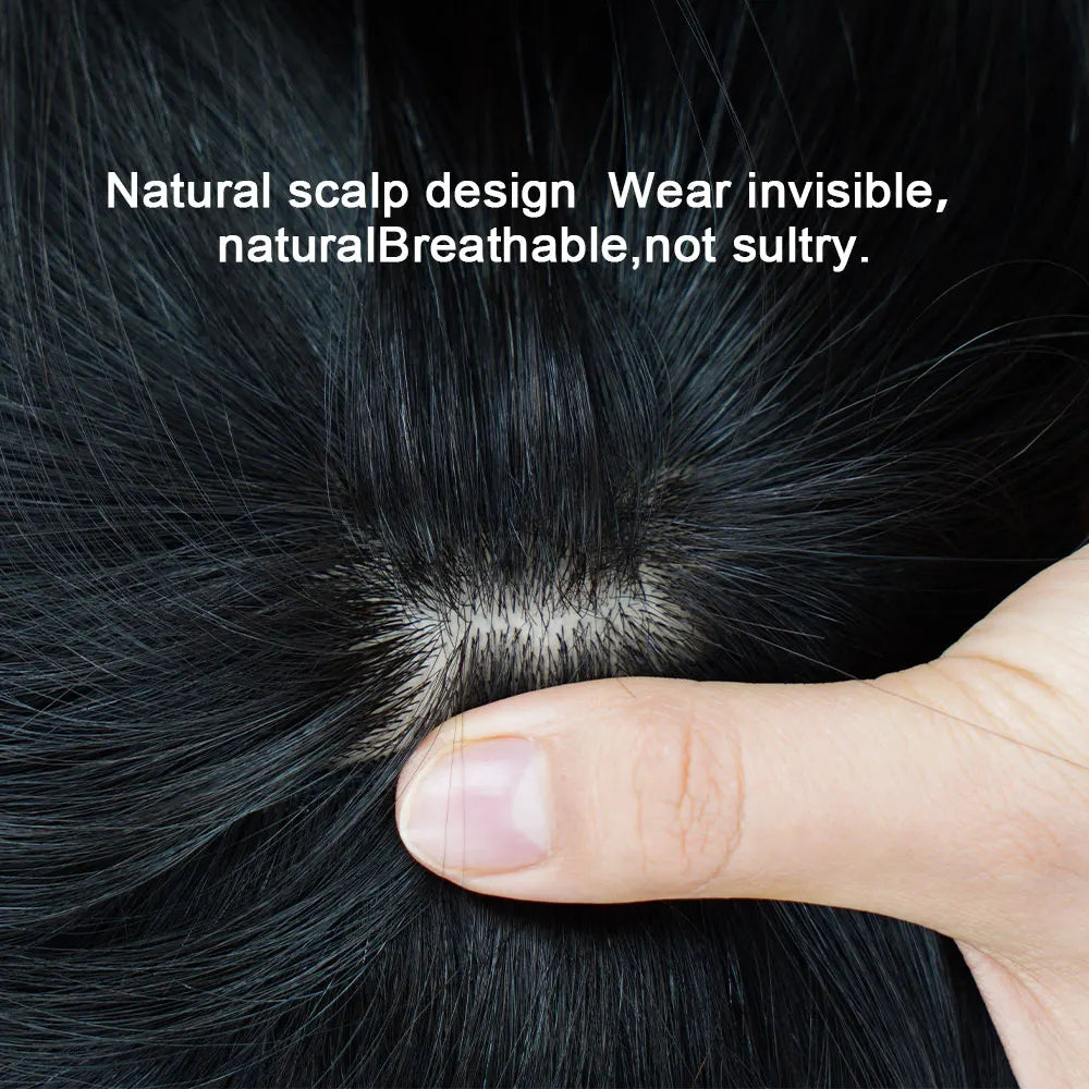 Doreen 13*13cm 8" 12" 16" Topper Hair with Bangs Real Remy Human Hair Toppers for Women With Hair Loss Silk Base with Hair Weft