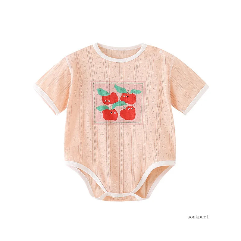 Newborn Baby Girls Boys Cotton Clothes Romper Thin Summer Jumpsuits 2024 New Cartoon Infants Baby Kids Boy Rompers
