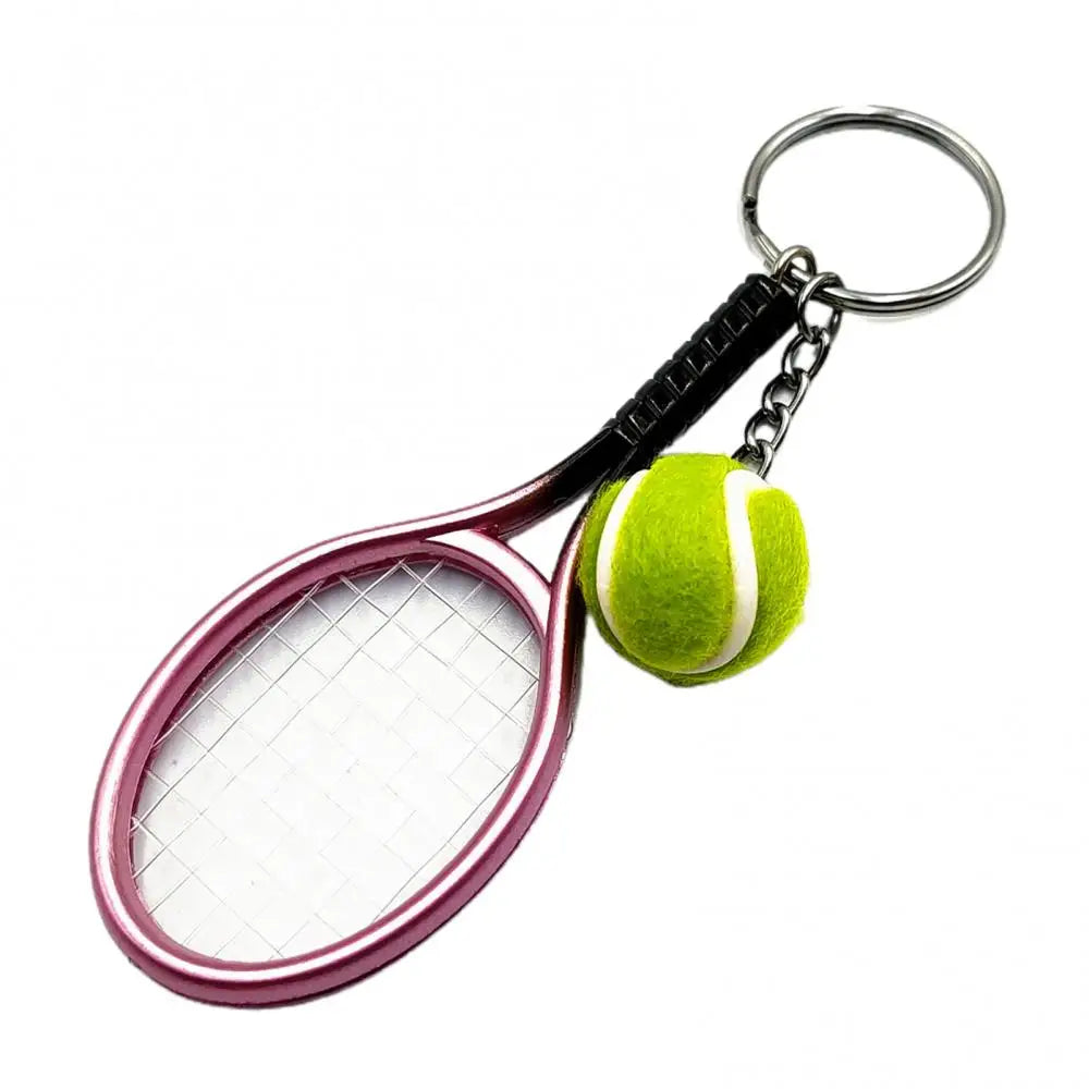Keychain Key Chain Pingpong Bat Ball Table Tennis Racket Car Decor Ring Gift
