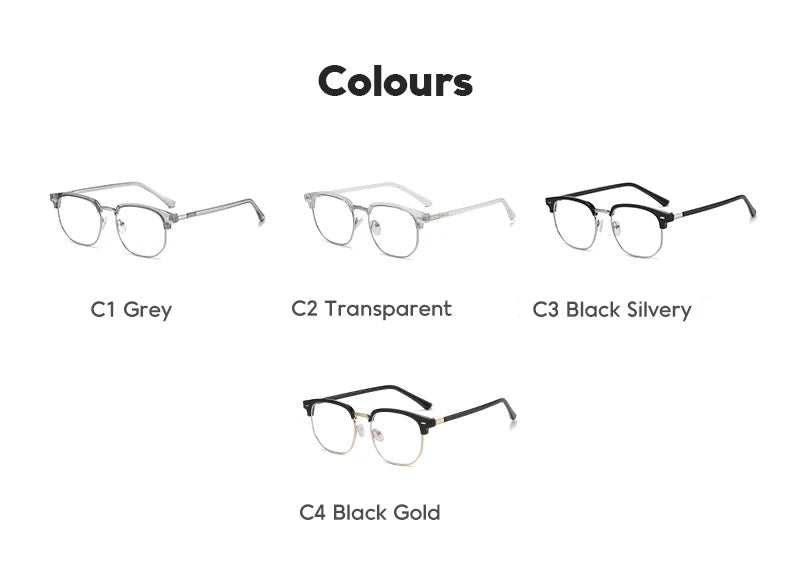 XJiea 2024 Photochromic Anti-blue Light Glasses Men Fashion Rectangle Semi Rimless Eyewear For Women Office Computer Goggle