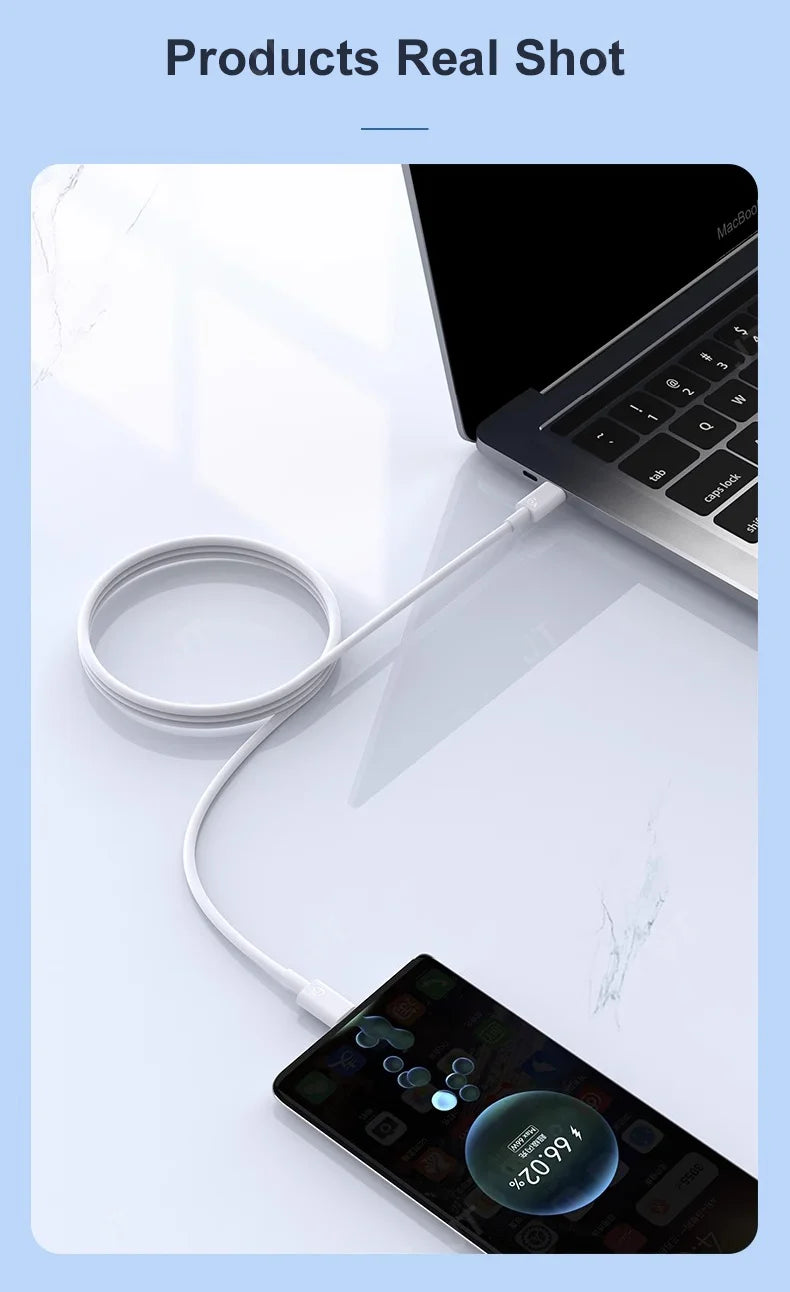 66W 6A Fast Charging USB Type C Cable For  Xiaomi 13 Huawei  P30 Notebook Dual USB C Fast Charger Cable Data Cables