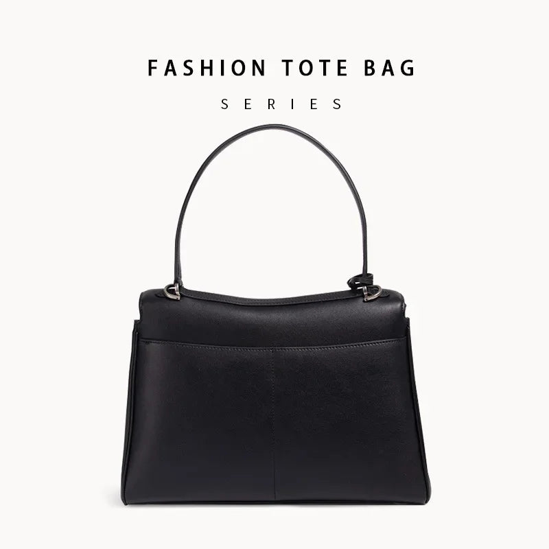 Premium Cow Leather Rodeo Bag High-end Feel Fashionable Kelly Bag Light Luxury Large Capacity Leather Shoulder Crossbody Women's