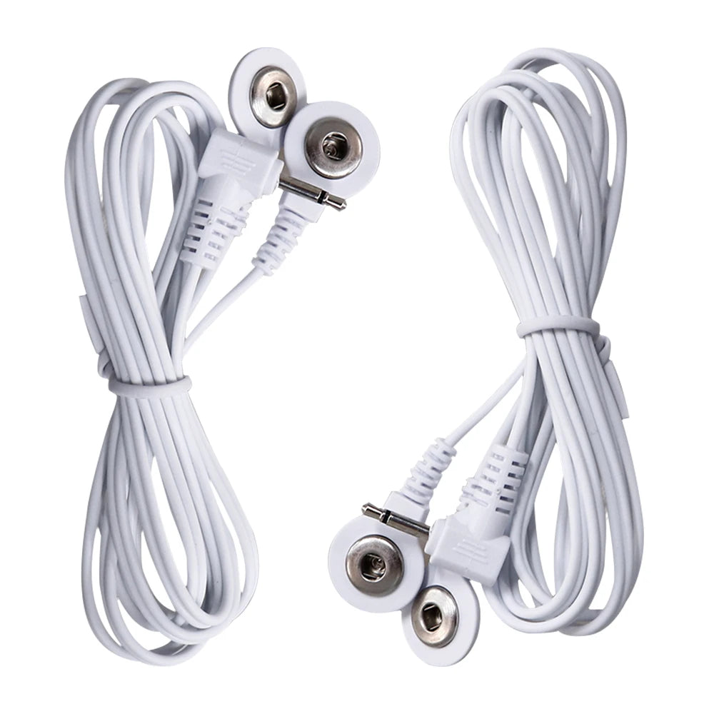 2 Way Electrode Wire Gloves 2.5mm Cable EMS Muscle Stimulator Electrode Pads TENS Unit Massage Machine Lead Wire Replacement