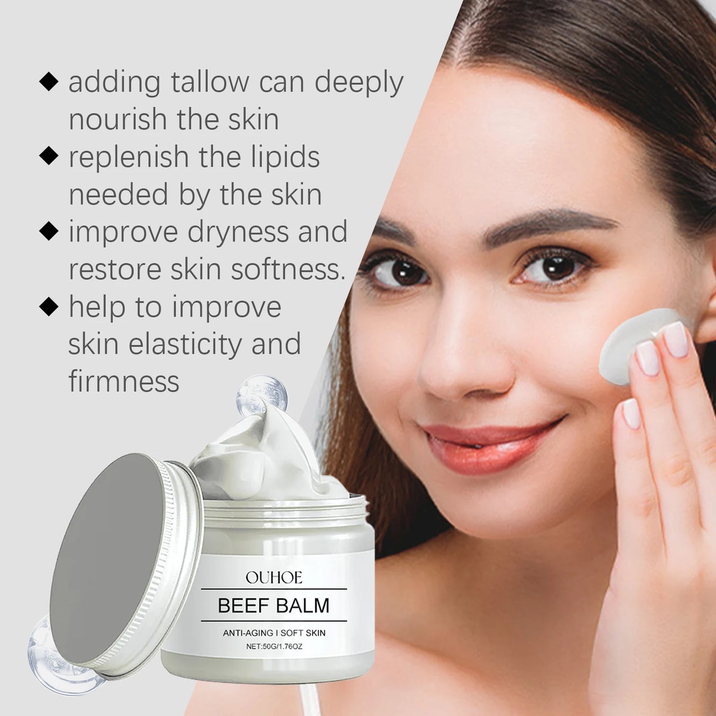 Beef Fat Wrinkle-reducing Cream Vitamin C Moisturizing Cream Deep Cleansing and Hydrating Natural and Additive-free Skin Care