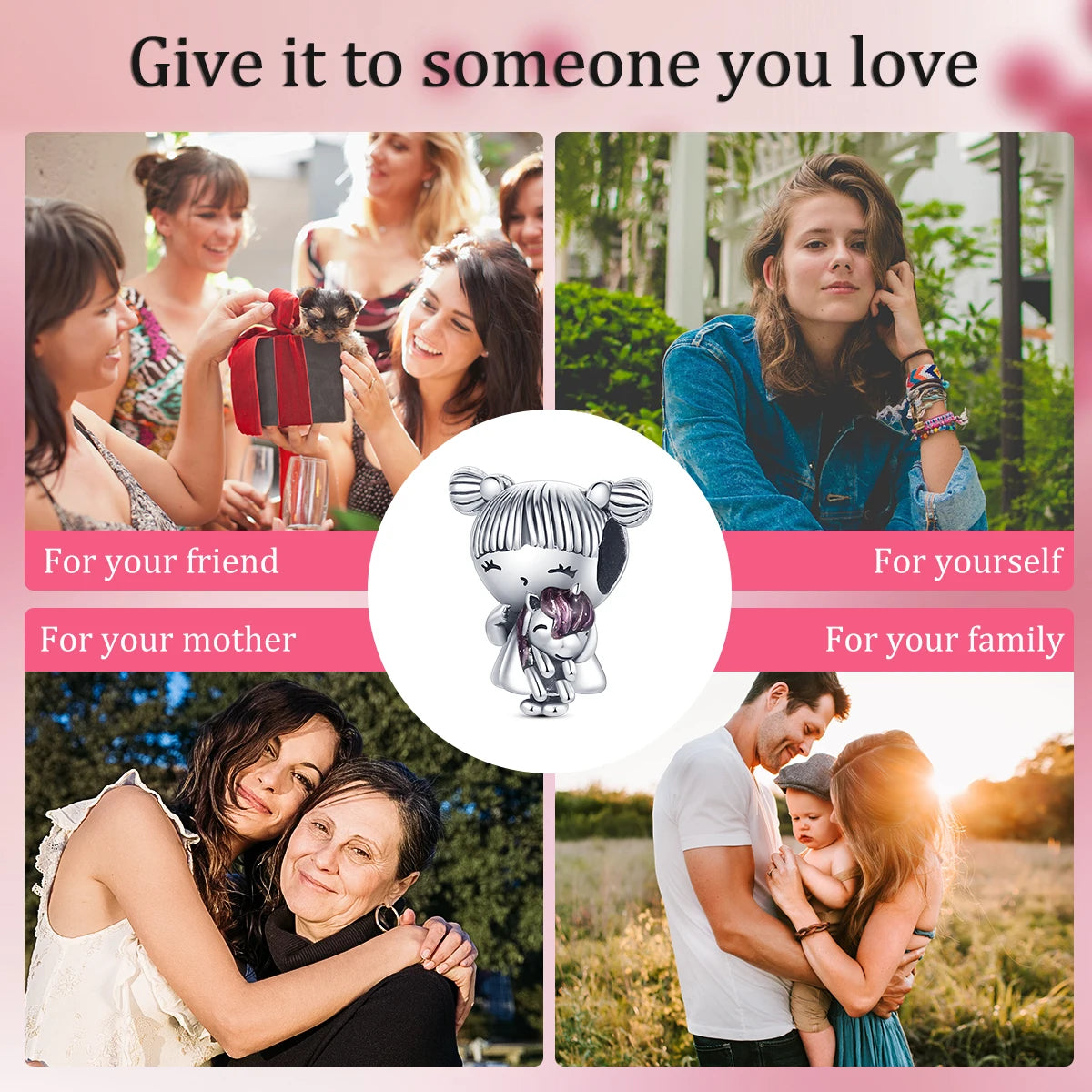 925 Silver Plated Firefly Pizza Cake Charms Fit Original Pandora Bracelet Making Fashion Jewelry