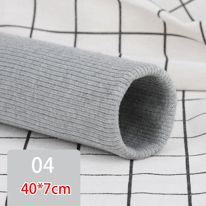 40cm Elastic Rib Cuffs Knitted Fabric Sweater Garment Cuffs Trouser Legs Seamlessly Repair Lengthening Sewing Accessories