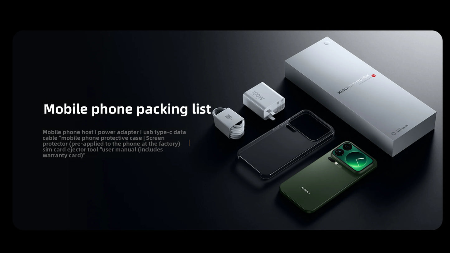 CN Version Xiaomi 17 Pro Max Smartphone 6.9" Display Snapdragon 8 Elite Gen5 7500mAh Battery 100W Hyper Charge Dual Screen