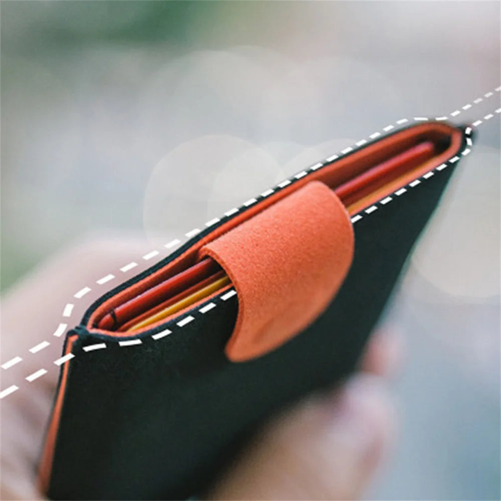 DAX V1 V2 V3 Leather Card Holder Mini Slim Portable Pulled Men Credit Card Wallet Color Gradient 5Card Money Purse Women Handbag