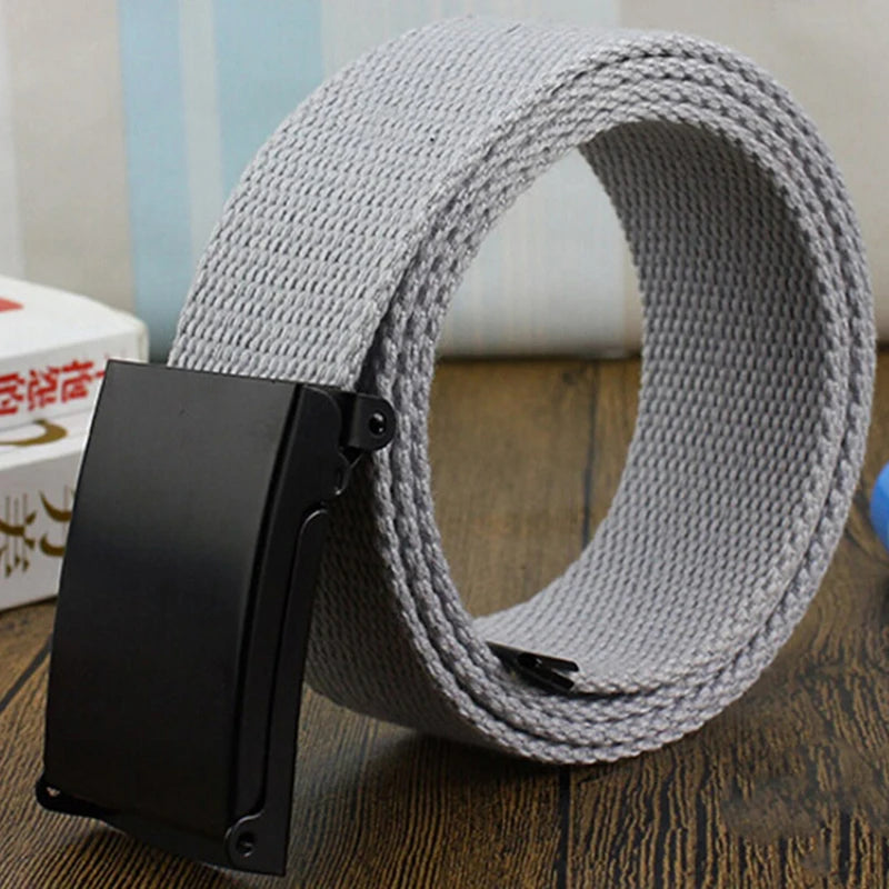 1pc Military Nylon Adjustable Belt Men Female Belts Men Outdoor Travel Tactical Waist Belt With Metal Buckle For Pants 2023