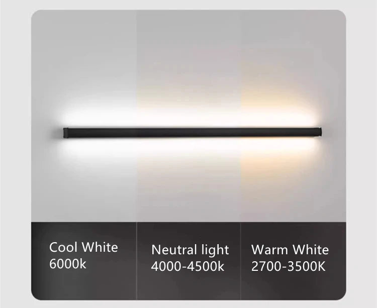 Modern Black LED Wall Lamp for Dining room Living Room Decoration LED Long Strip Wall Lights Staircase Corner Wall Lamp