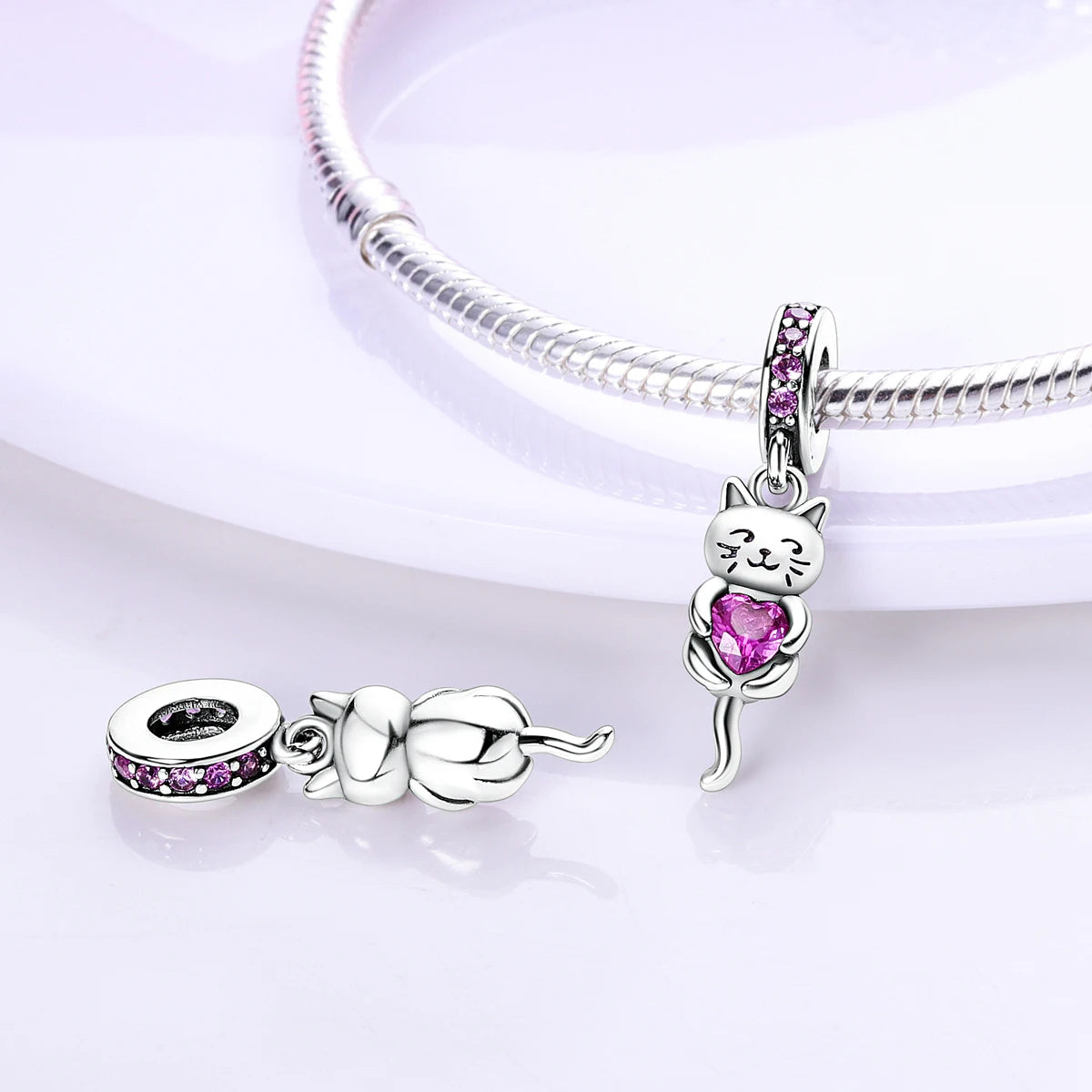 925 Silver Plated Firefly Pizza Cake Charms Fit Original Pandora Bracelet Making Fashion Jewelry
