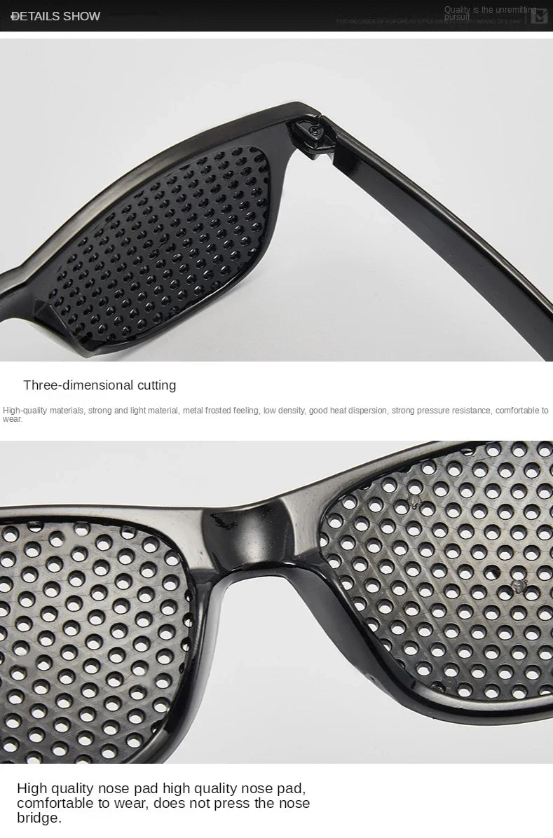 Anti-myopia Astigmatism Glasses With Holes Vision Correction Fatigue Pin Hole Glasses For Men Women Eyesight Improvement Natural