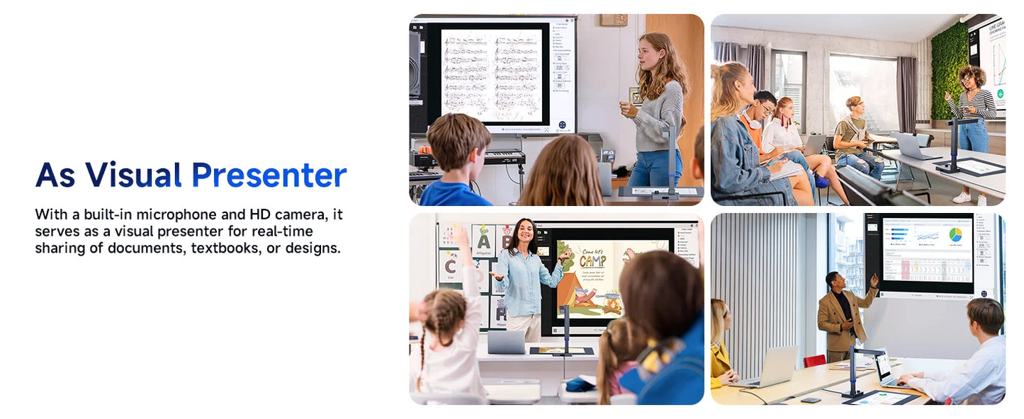 CZUR Shine Ultra Portable 13MP Book Scanner Flatten Curve Technology Capture Max A3 Document Fast Scan for Office Library School