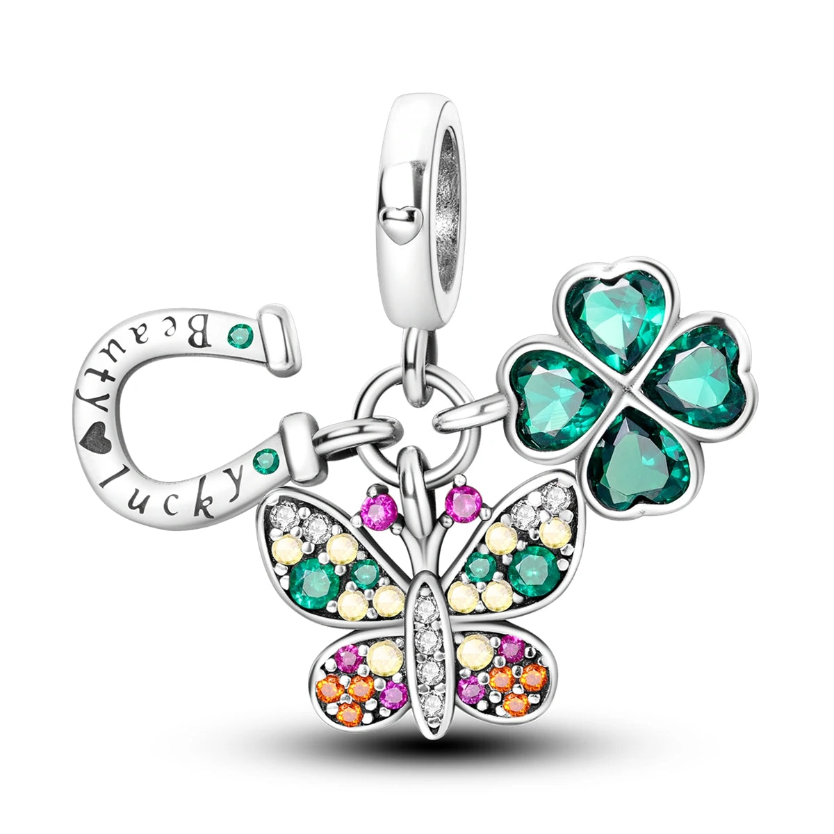 925 Silver Plated Firefly Pizza Cake Charms Fit Original Pandora Bracelet Making Fashion Jewelry