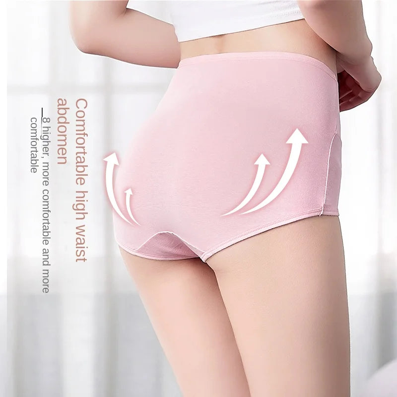 Cotton Panties Women's High Waist Underwear Abdominal Plus Size Briefs Girls Female Seamless Underpants Sexy Lingeries Soft Lady