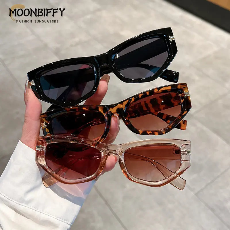 2023 Vintage Cat Eye Sunglasses Men Women New Fashion Irregular Gradient Eyewear Beach Shades Luxury Brand Designer Sun Glassses