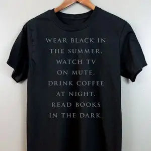 Black on black Short-Sleeve T Shirt | Gothic Nu goth All Black Everything Emo clothing Soft grunge Murdered out | Contrarian