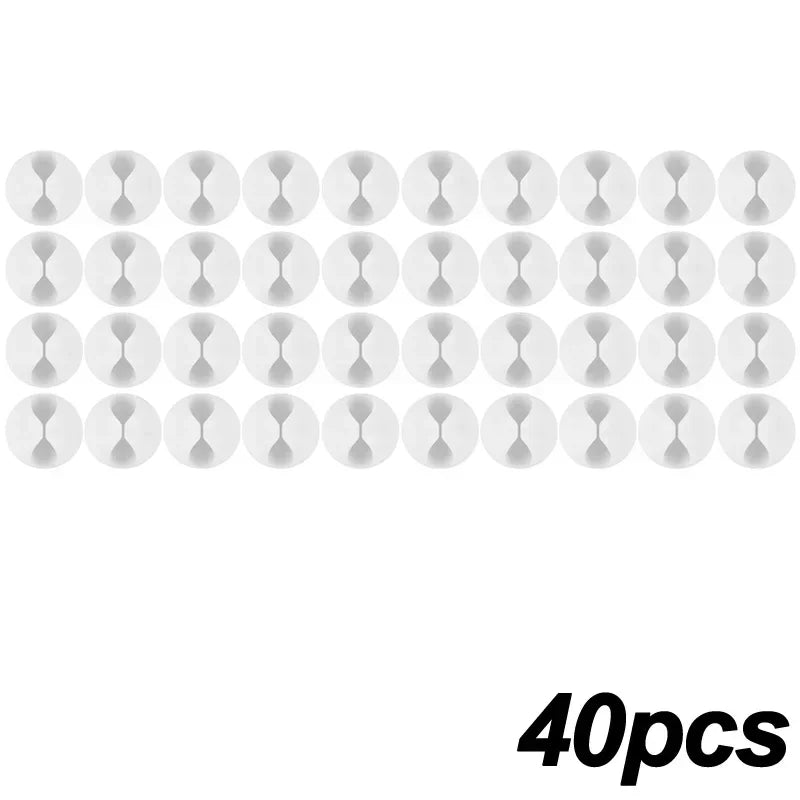 5/50Pcs Mini Cable Winder Organizer USB Charging Cable Clips Desk Tidy Organiser Wire Cord Holder Protectors In Home Office Car