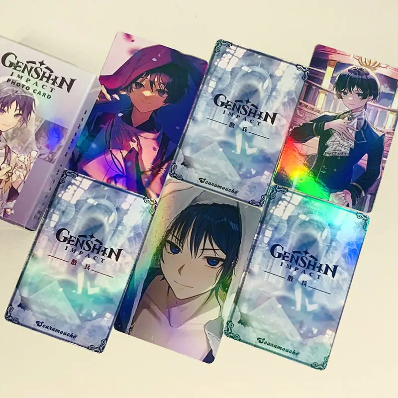 Hot Game Impact 50PCS/Set Decor Laser Lomo Card Photocard HD Double-sided Small Album Photo Card For Fans Collection Postcard