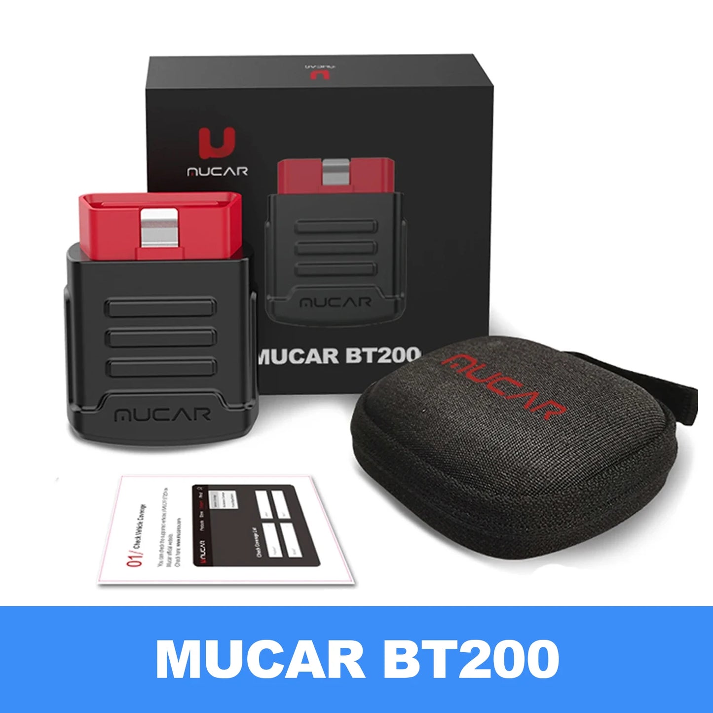 MUCAR BT200/BT200 Pro OBD2 Scanner Diagnostic Tool Bluetooth, Full System Automotive Scan Tool Free Oil/SAS 15 Reset Code Reader