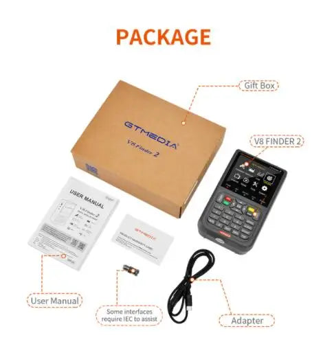 2025 V8 Finder 2 PRO Satellite Signal Finder DVB S/S2/S2X HD 1080P TV Signal Receiver Sat Decoder brazil ACM h.264 Free Ship