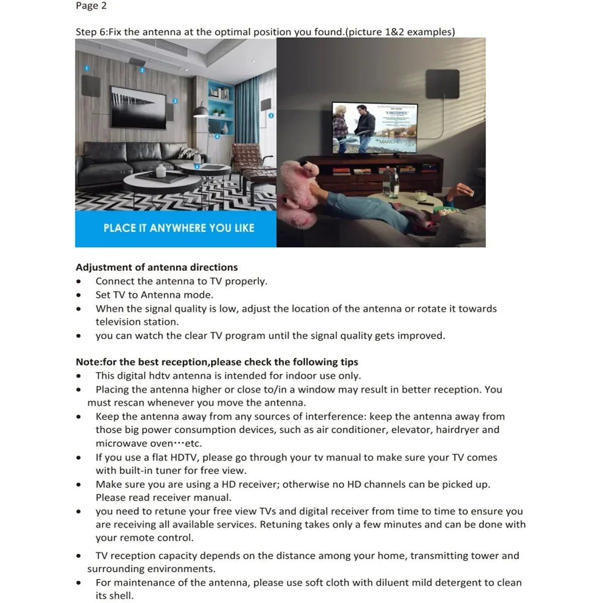 Digital TV Indoor Antenna Ground Wave Mini Hdtv Antenna Hdtvt2 Antenna For Car Antenna RV Travel Smart TV