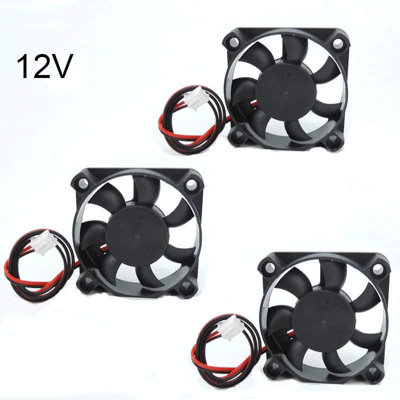 DC 5010 5V/12V/24V Computer CPU Cooler Mini Cooling Fan 50MM Small Exhaust Fan for 3D Printer 2 pin 50x50x10mm A7