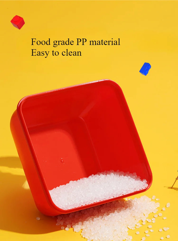 Creative DIY Building Block Lunch Box Modular Portable Bento Box for Children Student Sandwichs Fruit Salad Container Dinnerware