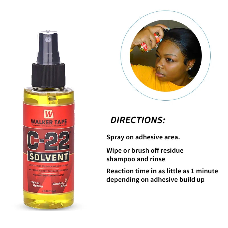 118ml C-22 remover Hair remover spray Tape Adhesives Remover For Lace Wigs Toupees For Double Sided Tape hair lace wig remover