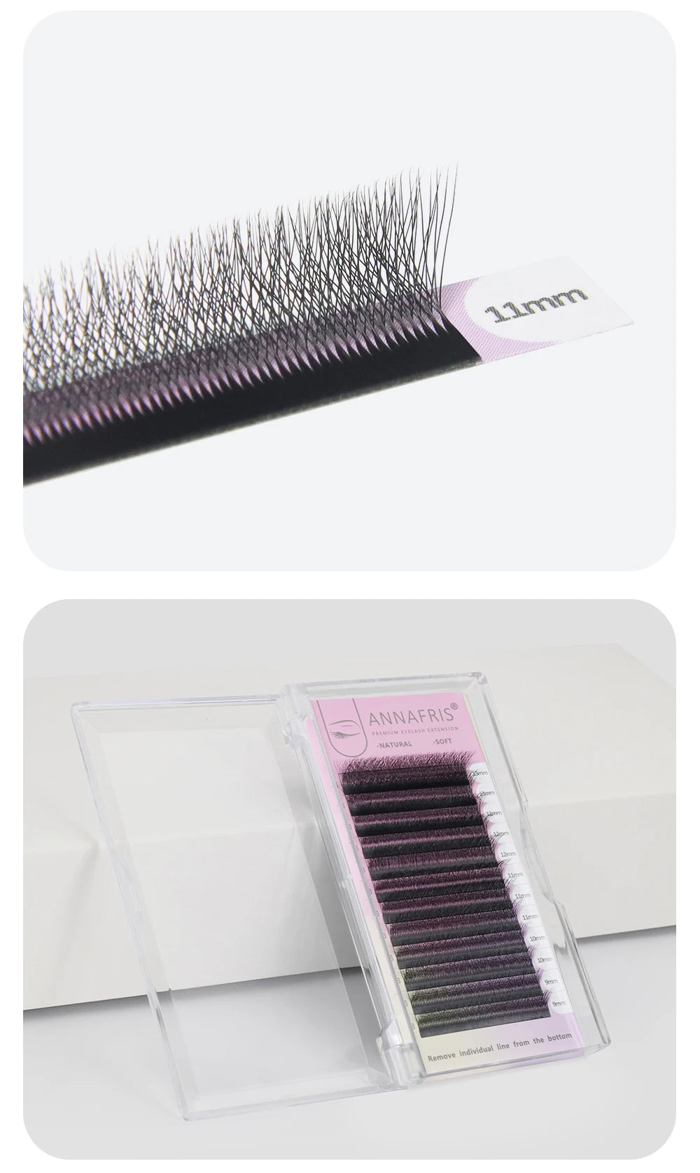 ANNAFRIS W Shape 6D Volume Eyelash Extension False Mink Soft Natural Premade Fans Lash 6D W Shaped Easy Faning Eyelashes