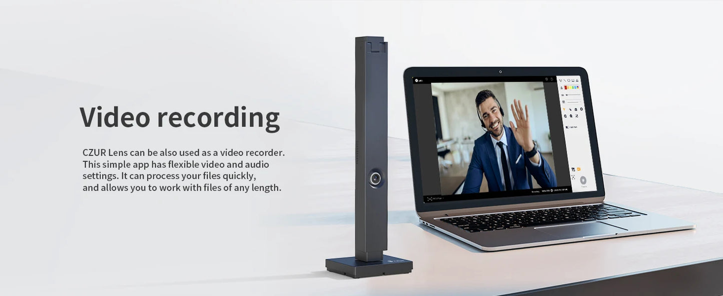 CZUR Lens 800 Pro Portable Document Scanner 8MP 270DPI Fast Scan 1s/Page, Light-weight A4 Scanner for Flat Sheet, Easy-to-Use