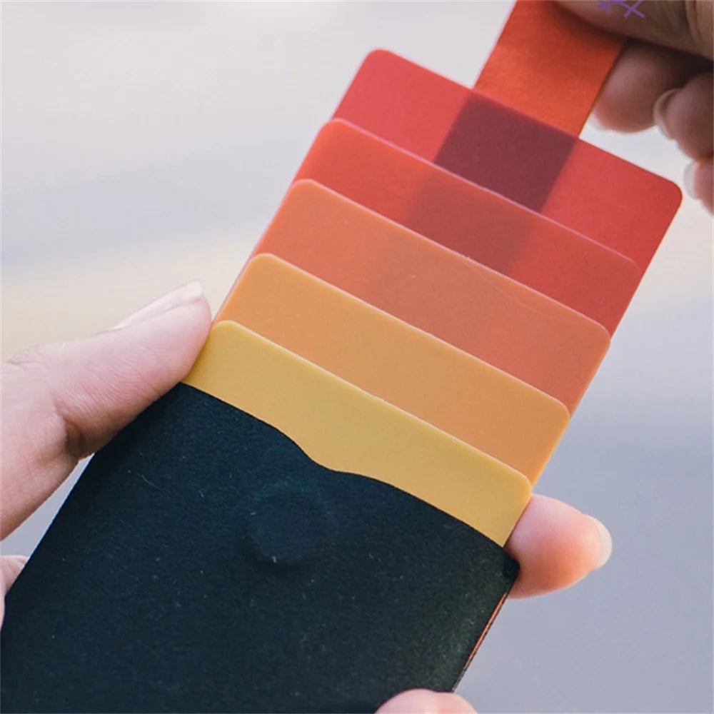 DAX V1 V2 V3 Leather Card Holder Mini Slim Portable Pulled Men Credit Card Wallet Color Gradient 5Card Money Purse Women Handbag